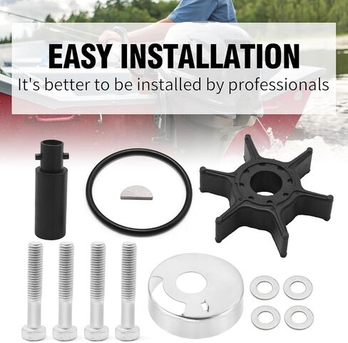 69G-W0078-02-00 Outboard Water Pump Impeller Repair Kit, Replacement for Yamaha 4-Stroke 8 HP T8 2001-2010, 9.9 HP T9.9 2007-2017, Replaces 69G-W0078-01-00, 69GW00780000 in Saudi Arabia