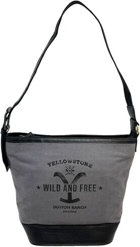 Myra Bag Western Shoulder Bag for Women - Officially Licensed Yellowstone Ladies Upcycled Canvas Handbag in Saudi Arabia