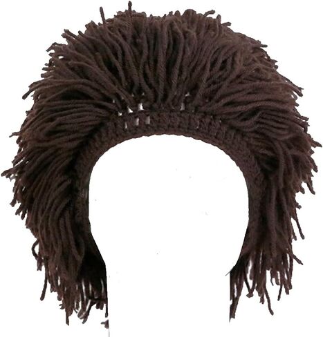 YEKEYI Barbarian Knit Beard Hat Wig Beanie Hat Funny Knit Hat Beard Beanie Hat for Adult in Saudi Arabia