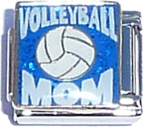 NewCharms Volleyball Mom On Blue Italian Charm in Saudi Arabia
