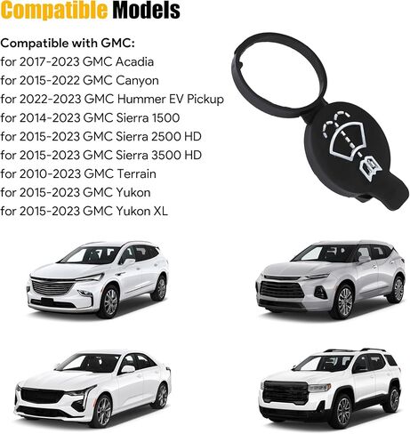 غسالة غطاء السوائل ممسحة زجاج أمامي غسالة خزان السوائل خزان غطاء زجاجة صالح لجي إم سي شيفروليه كاديلاك بويك استبدال #12767700، 13227300 in Kuwait