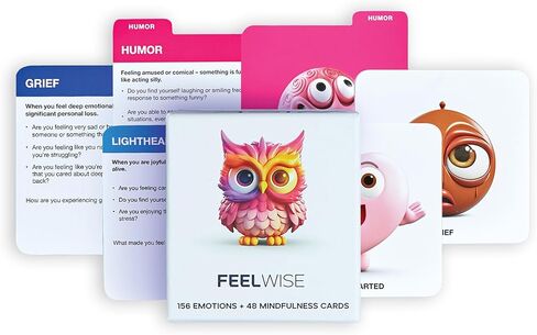 مجموعة بطاقات FeelWise - أتقن عواطفك من خلال الوعي الدقيق - تمكين الرفاهية العاطفية - 60 بطاقة تقنية للذكاء العاطفي - تعزيز المرونة والازدهار in Kuwait