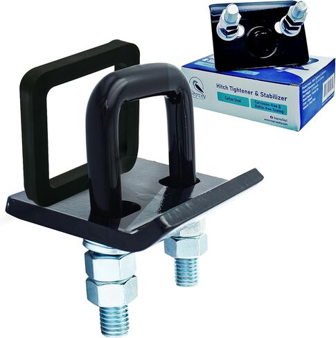 Trailer Hitch Anti Rattle Tightener for 1.25" and 2.5" | Carbon Steel, Anti Rattle Hitch Tightener 2.5 inch with Silencer Pad | Trailer Hitch Accessories Clamp & Stabilizer Rack | Safe Transporting in Saudi Arabia