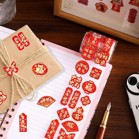 138PCS Chinese New Year Stickers 2026,New Year Decoration Horse Sticker Door Stickers,Lunar New Year Window Stickers Horse Labels for Home Spring Festival Crafts Gift Tag Decorations Party Favor in Saudi Arabia