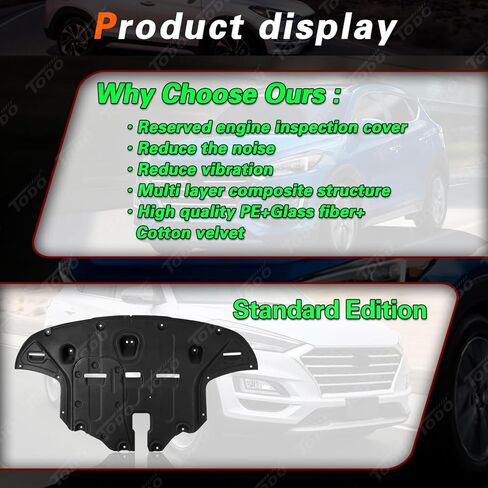 TODO Mud Flaps Engine Splash Shield متوافق مع Hyundai Tucson 2016 2017 2018 2019 2020 2021 in Saudi Arabia