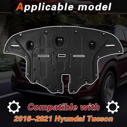 TODO Mud Flaps Engine Splash Shield متوافق مع Hyundai Tucson 2016 2017 2018 2019 2020 2021 in Saudi Arabia
