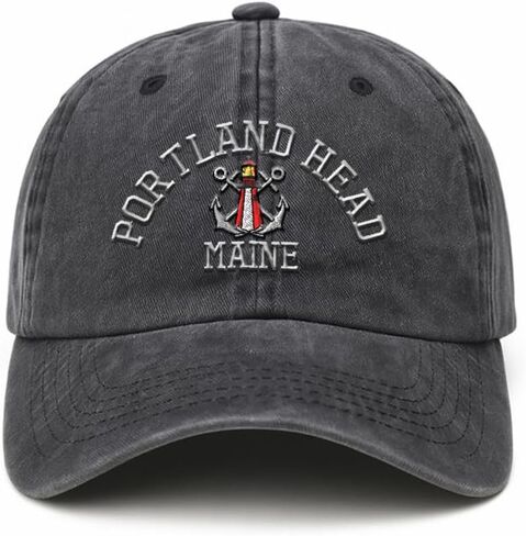 Custom Soft Baseball Cap Embroidered Dad Hat Anchor Portland Head Lighthouse Me Embroidery Cotton in Saudi Arabia