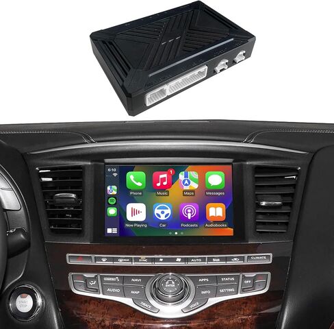 وحدة CarPlay اللاسلكية وAndroid Auto المتوافقة مع مجموعة Infiniti QX60 QX80 Q70 Nissan Armada التحديثية، تدعم الكاميرا الأصلية، صوت بلوتوث وميكروفون in Kuwait