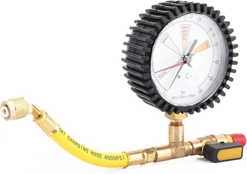 Professional Grade Air Conditioning Refrigerant Pressure Gauge with Spherical Valve Design for HVAC R134a R22 R410A R404A R32 Systems Accurate Nitrogen Test Tool for Car and in Saudi Arabia