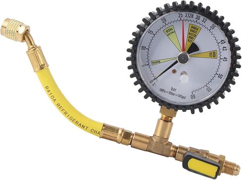 Professional Grade Air Conditioning Refrigerant Pressure Gauge with Spherical Valve Design for HVAC R134a R22 R410A R404A R32 Systems Accurate Nitrogen Test Tool for Car and in Saudi Arabia