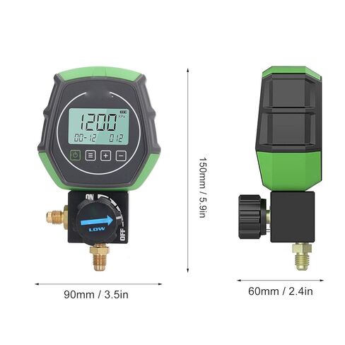 WALFRONT Digital Manifold Meter, AC Vacuum Pressure Temperature Tester with Built in 90 Refrigerants for Automotive Household Air Conditioning Refrigeration Equipment in Saudi Arabia