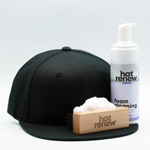 Hat Renew Eco-Friendly Ingredients Foaming Hat Cleaner Kit - Fresh Linen Scent - Sweat Stain & Odor Remover for Hats & Caps - No Soaking, No Washing Machine - Safe for Embroidery & Structured Hats in Saudi Arabia