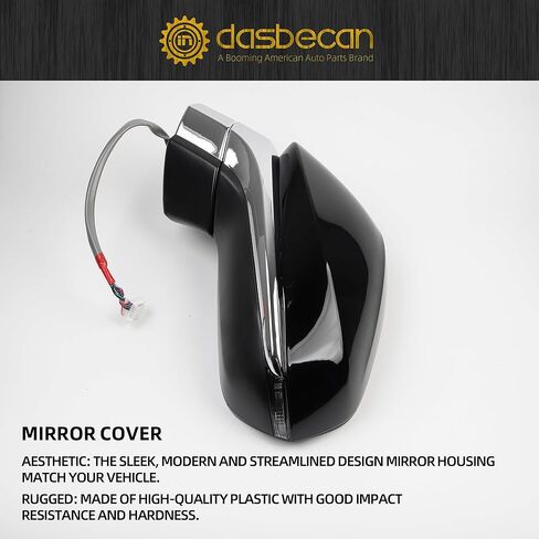 مرآة جانبية للسائق من Dasbecan متوافقة مع Lexus NX200t NX300 NX300h 2018-2021 مع قوة قابلة للطي وزجاج قابل للتعديل وذاكرة دافئة وضوء إشارة كشف البقع العمياء BSD يستبدل 8794078042 13 دبابيس in Kuwait