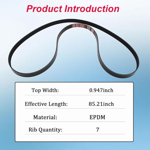 AUCERAMIC Engine Serpentine Drive Belt Fit 2006-2011 for Honda Civic L4 1.8L Replace# K070852, 7PK2164, 56992RNAA04 in Saudi Arabia