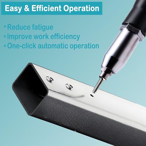 21 V Cordless Rivet Gun with Charger and 2 Batteries, Brushless Motor, Portable Electric Automatic Rivet Gun Kit for 3/32", 1/8", 5/32" Stainless & Aluminum Rivets in Kuwait