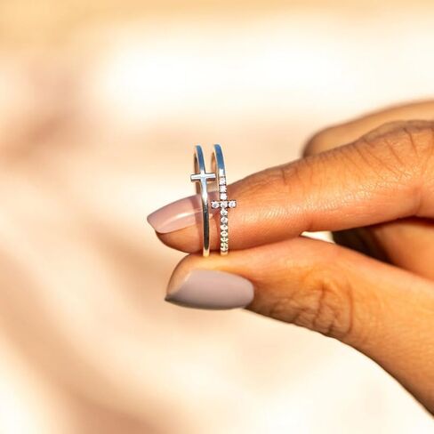 1pc Glamorous Cross Ring For Women For Wedding Engagement Anniversary Party Band Jewelry Valentine's Day Gift in Saudi Arabia