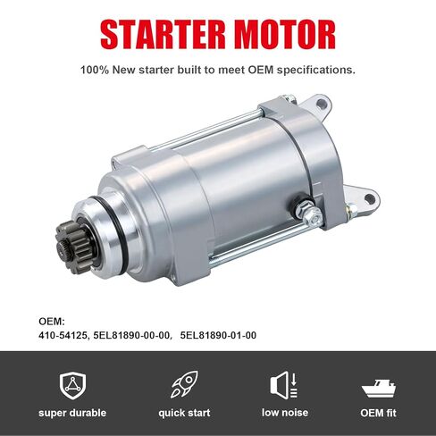 محرك بدء التشغيل متوافق مع Yamaha V Star Viraga 1100 XV1100 XVS11000AT Classic Custom Silverado 1999-2003 5EL818900000، 5EL-81890-01-00، SMU0305، 41054125 in Saudi Arabia