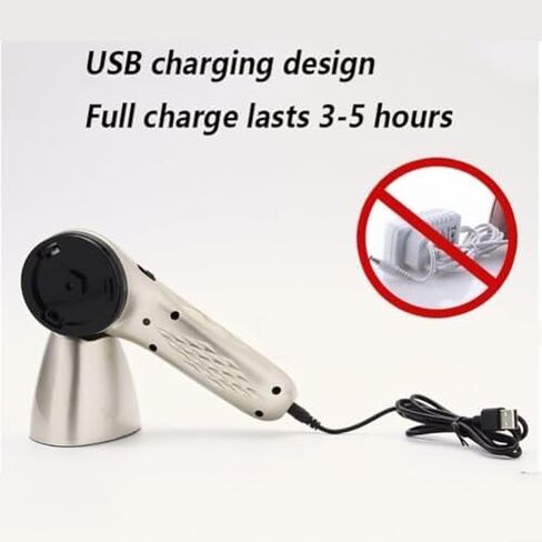 ملمع أحذية كهربائي محمول - منظف جلدي متعدد الوظائف قابل لإعادة الشحن عبر USB مع 6 رؤوس فرشاة، مثالي للأحذية والأحذية الطويلة والحقائب والأرائك - راحة تعمل بالبطارية in Kuwait