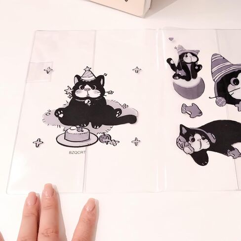 a5stalogy .Black cat a5 غطاء شفاف A5midori 5.6 × 8.4 بوصة in Kuwait