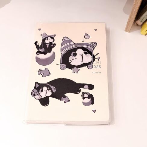 a5stalogy .Black cat a5 غطاء شفاف A5midori 5.6 × 8.4 بوصة in Kuwait