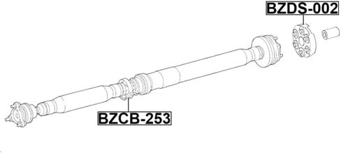 Febest BZCB-253 DRIVE SHAFT BEARING For 2054108201 in Saudi Arabia