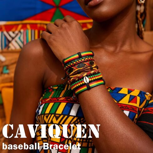 Black History Bracelets, Multi Layer African Jewelry for Women, Adjustable Wristbands in Saudi Arabia
