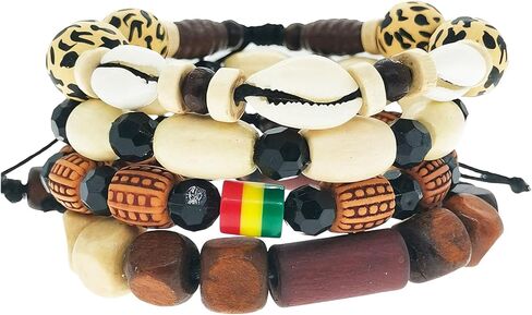 Black History Bracelets, Multi Layer African Jewelry for Women, Adjustable Wristbands in Saudi Arabia