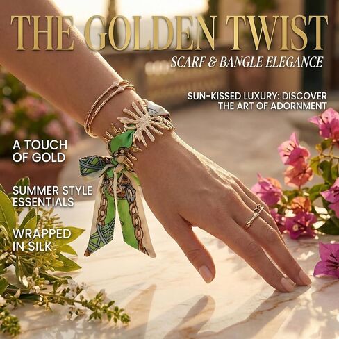 18K Gold Plated Bracelets for Women – 3 Pcs Gold Bracelet Stack, Non Tarnish Gold Bangles & Cuff Bracelets, Trendy Gold Jewelry Accessories for Women in Saudi Arabia