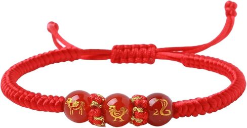 Chinese Zodiac Bracelet Red String Feng Shui Bracelet Tai Sui Chinese zodiac Amulet in Saudi Arabia