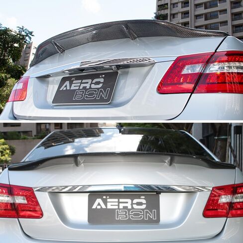 AeroBon Real Carbon Fiber Trunk Trunk متوافق مع 2010-2016 Mercedes E Class W212 Sedan Spoiler (H+ Style) in Saudi Arabia