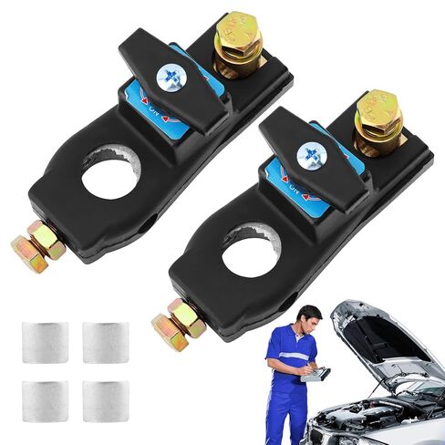 2Pack Battery Disconnect Switch, Heavy Duty 12V/24V Battery Shut Off Switch, Power Cut Isolator Kill Switch for Car Truck RV Boat(Size:2pcs) in Saudi Arabia