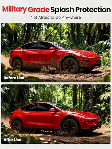 اللوحات الطينية المخفية لـ Tesla Model 3 Highland 2024 2025 2026 تحديث، مصدات أمامية وخلفية كاملة بدون حفر ولا واقيات الطين الشريطية، واقيات رذاذ لجميع الأحوال الجوية، زخارف قياسية/ممتازة/الأداء in Kuwait