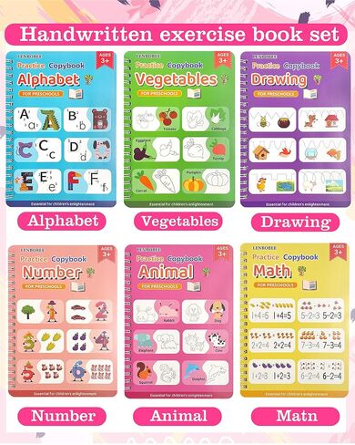 Magic Grooved Writing Practice Book, Reusable Grooved Handwriting Practice Workbook, Perfect Christmas Back to School Educational Gift in Kuwait