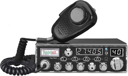 راديو Texas Ranger TRE Top One SSB Compact CB لسائقي الشاحنات | النطاق الجانبي PEP بقدرة 12 وات (USB/LSB) | مقياس SWR مدمج وعداد التردد | جهاز إرسال واستقبال AM/SSB ذو 40 قناة | SRA-198NC ميكروفون عازل للضوضاء in Kuwait