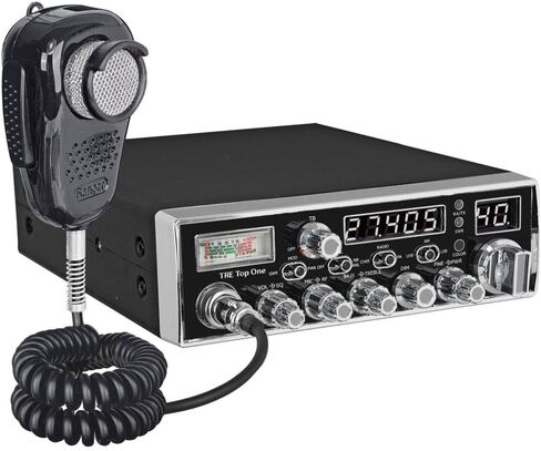 راديو Texas Ranger TRE Top One SSB Compact CB لسائقي الشاحنات | النطاق الجانبي PEP بقدرة 12 وات (USB/LSB) | مقياس SWR مدمج وعداد التردد | جهاز إرسال واستقبال AM/SSB ذو 40 قناة | SRA-198NC ميكروفون عازل للضوضاء in Kuwait