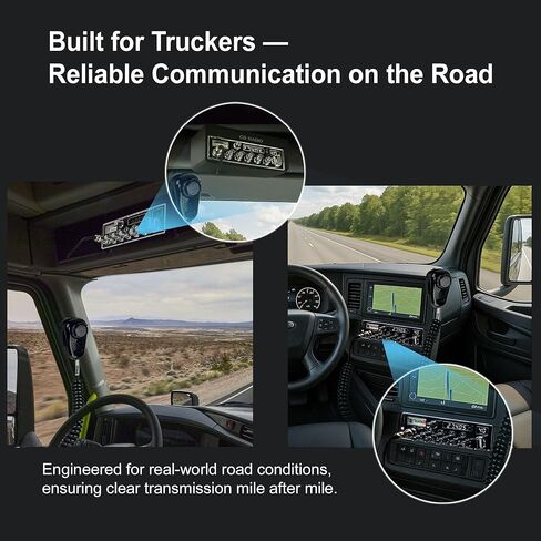 راديو Texas Ranger TRE Top One SSB Compact CB لسائقي الشاحنات | النطاق الجانبي PEP بقدرة 12 وات (USB/LSB) | مقياس SWR مدمج وعداد التردد | جهاز إرسال واستقبال AM/SSB ذو 40 قناة | SRA-198NC ميكروفون عازل للضوضاء in Kuwait