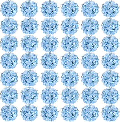 Auihiay 64 PCS Artificial Hydrangea Flowers, Silk Hydrangea Flowers Heads with Stems, Full Hydrangea Flowers for Wedding Centerpieces, Baby Shower, Home Garden Party Decor (Ivory) in Kuwait