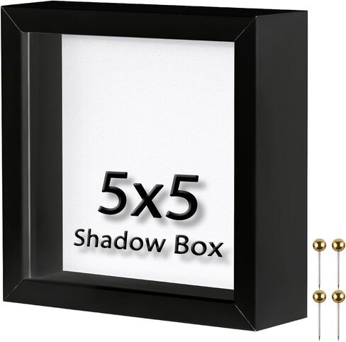 إطار صندوق الظل 8x10 | يتضمن ظهر الكتان الناعم ودبابيس الدفع، وحافظة عرض الذاكرة للزهور والتذاكر والعناصر ثلاثية الأبعاد العزيزة، أسود in Saudi Arabia