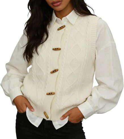 LEO'VASE Stylish Chinese-Inspired Womens Vest - Adorable Cute Fall Outfits for Women Vest Tops for Women in Saudi Arabia