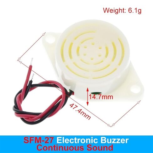 95DB Alarm High-Decibel DC 3-24V 12V Electronic Buzzer Beep Alarm Intermittent Continuous Beep Car Van SFM-27(SFM-20B) in Kuwait
