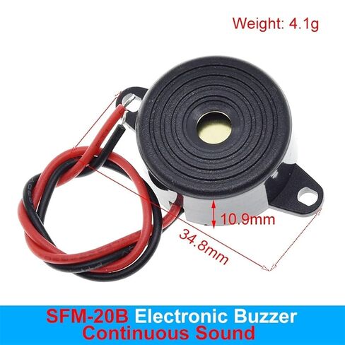 95DB Alarm High-Decibel DC 3-24V 12V Electronic Buzzer Beep Alarm Intermittent Continuous Beep Car Van SFM-27(SFM-20B) in Kuwait