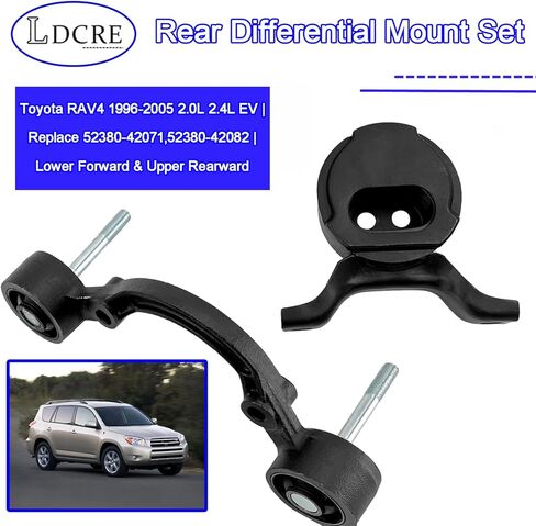 523-206 523-207 مجموعة التركيب التفاضلي الخلفي المتوافقة مع Toyota RAV4 1996-2005 2.0L 2.4L EV | استبدال 52380-42071,52380-42082 | السفلي للأمام والخلف العلوي in Kuwait