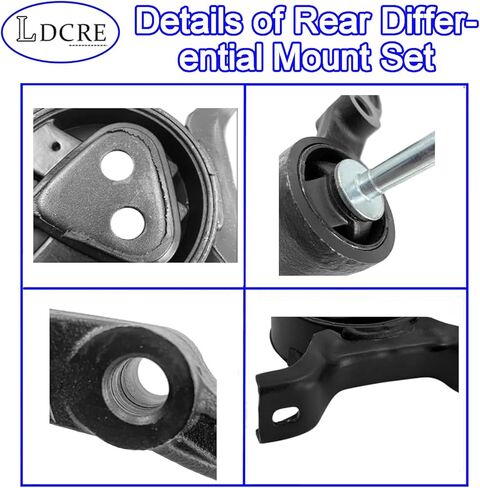 523-206 523-207 مجموعة التركيب التفاضلي الخلفي المتوافقة مع Toyota RAV4 1996-2005 2.0L 2.4L EV | استبدال 52380-42071,52380-42082 | السفلي للأمام والخلف العلوي in Kuwait