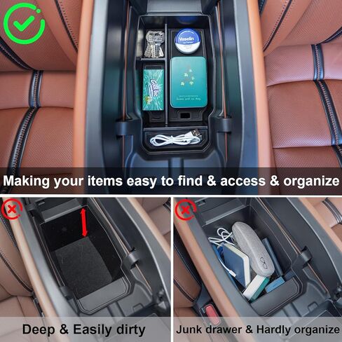 صينية تنظيم وحدة التحكم المركزية متوافقة مع 2026 2025 2024 2023 Mazda CX-50 صينية تنظيم مسند الذراع للتخزين الثانوي ملحقات بلاستيك ABS in Kuwait