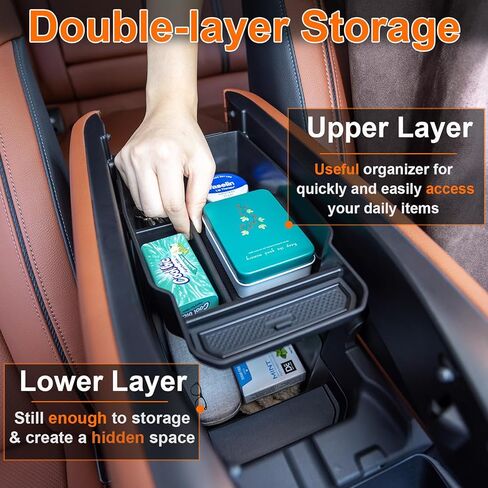 صينية تنظيم وحدة التحكم المركزية متوافقة مع 2026 2025 2024 2023 Mazda CX-50 صينية تنظيم مسند الذراع للتخزين الثانوي ملحقات بلاستيك ABS in Kuwait