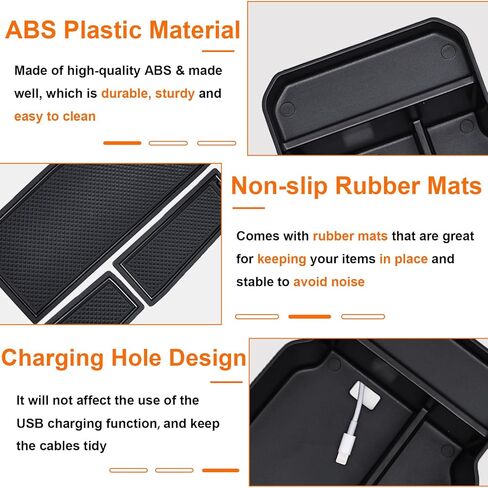 صينية تنظيم وحدة التحكم المركزية متوافقة مع 2026 2025 2024 2023 Mazda CX-50 صينية تنظيم مسند الذراع للتخزين الثانوي ملحقات بلاستيك ABS in Kuwait