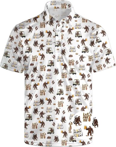 قمصان جولف للرجال، قمصان بولو جولف ماصة للرطوبة، سريعة الجفاف، قمصان بولو قصيرة الأكمام للرجال in Kuwait