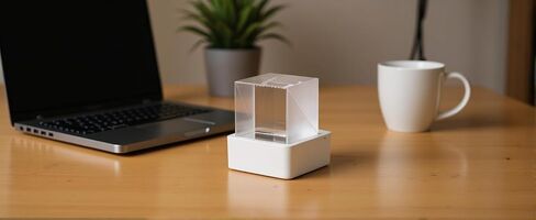 Vikye LED Holographic 3D Photo Display, Smart Cube with GIF Animation Weather Clock Countdown Timer, USB Powered Digital Photo Frame for Desk Car Gift in Saudi Arabia