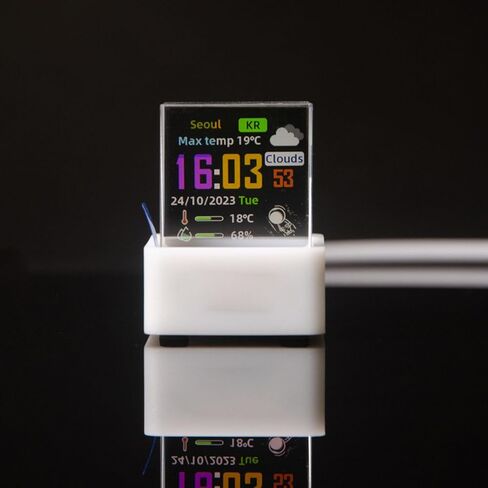 3D Hologram Display Cube, Smart Weather Station & Digital Clock for Desktop Car Decor, Electronic Photo Album Player with Custom GIF Animations in Saudi Arabia