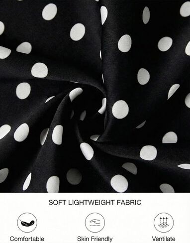 DERAX Women's Polka Dot Flowy Maxi Skirt A-Line High Waisted Vintage Retro Elegant 2026 Spring Summer Long Skirt with Pockets in Saudi Arabia